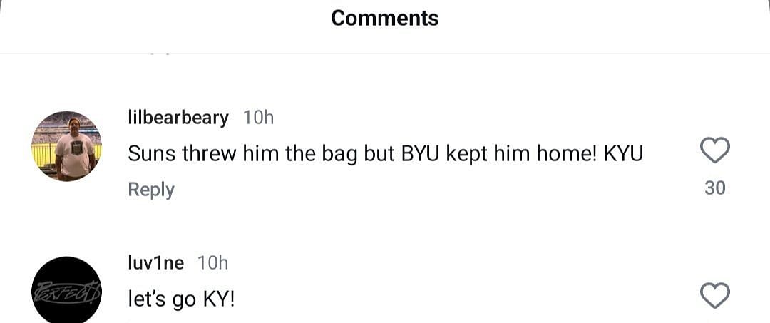 Fan's comments on IG
